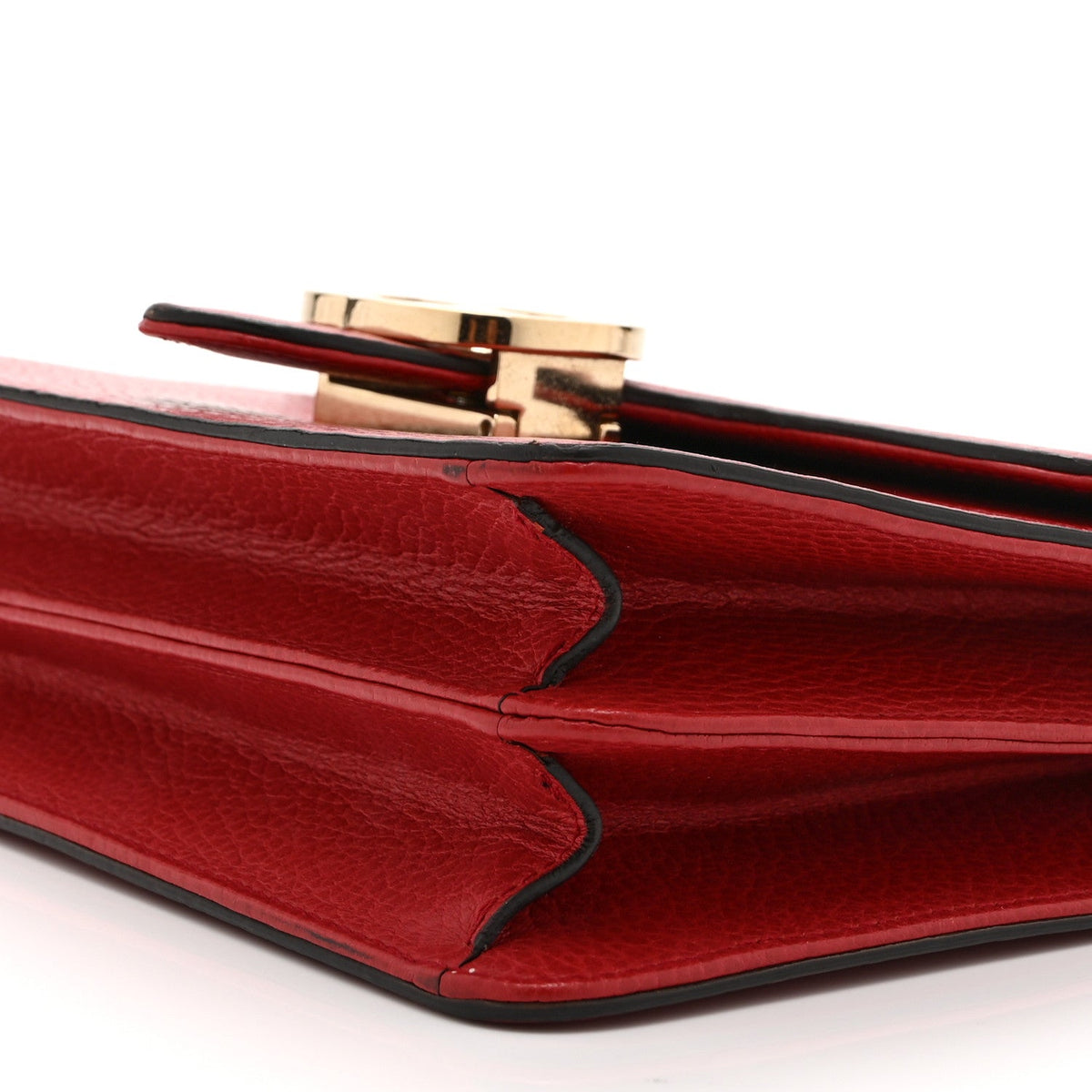 Dollar Calfskin Small Interlocking G Shoulder Bag Red