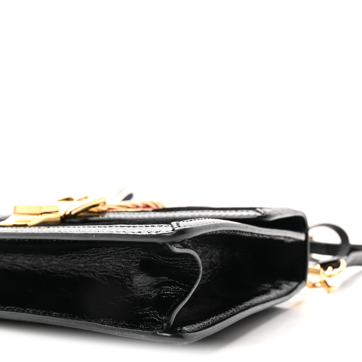 Velvet GG Monogram Small Sylvie Top Handle Bag Black
