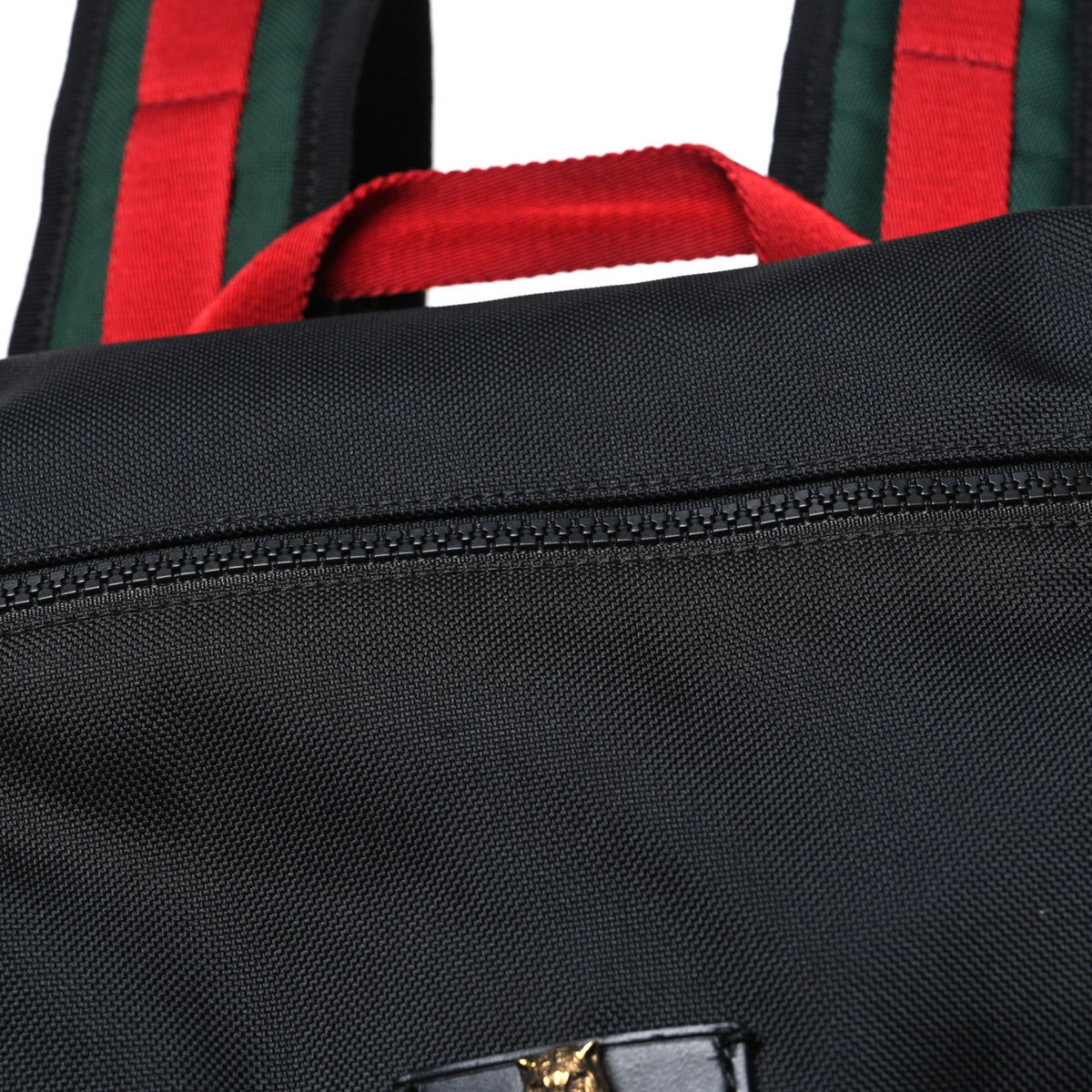 Techno Canvas Web Double Buckle Backpack Black