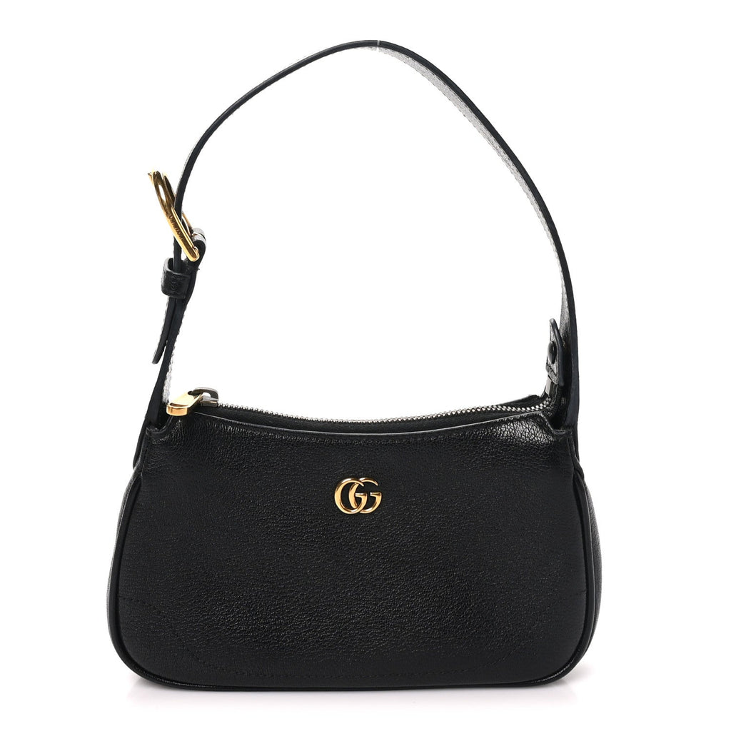 Goatskin Mini Aphrodite Shoulder Bag Black