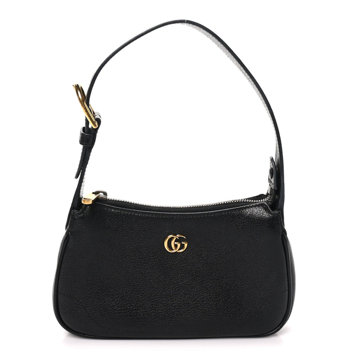 Goatskin Mini Aphrodite Shoulder Bag Black