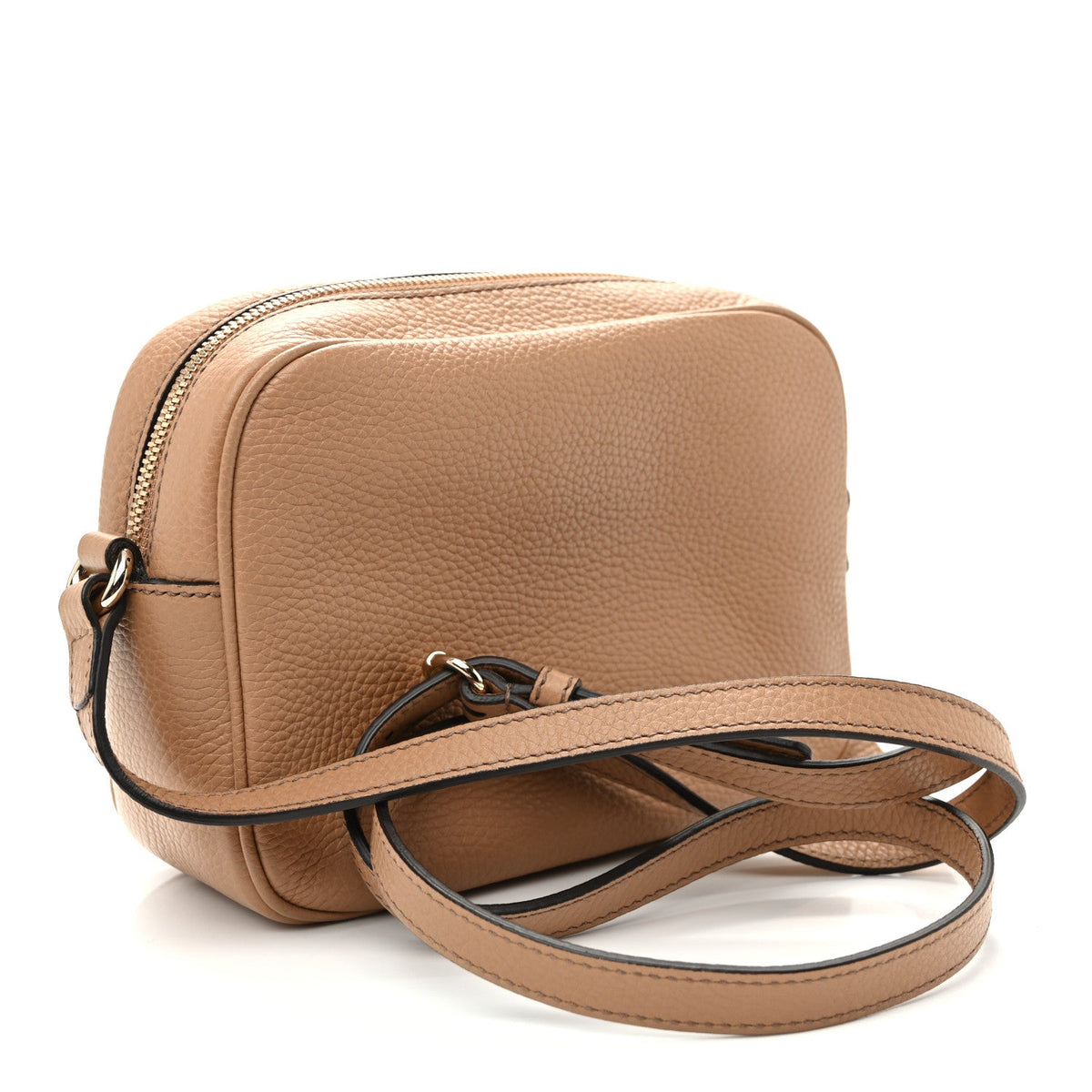 Pebbled Calfskin Small Soho Disco Bag Rose Beige