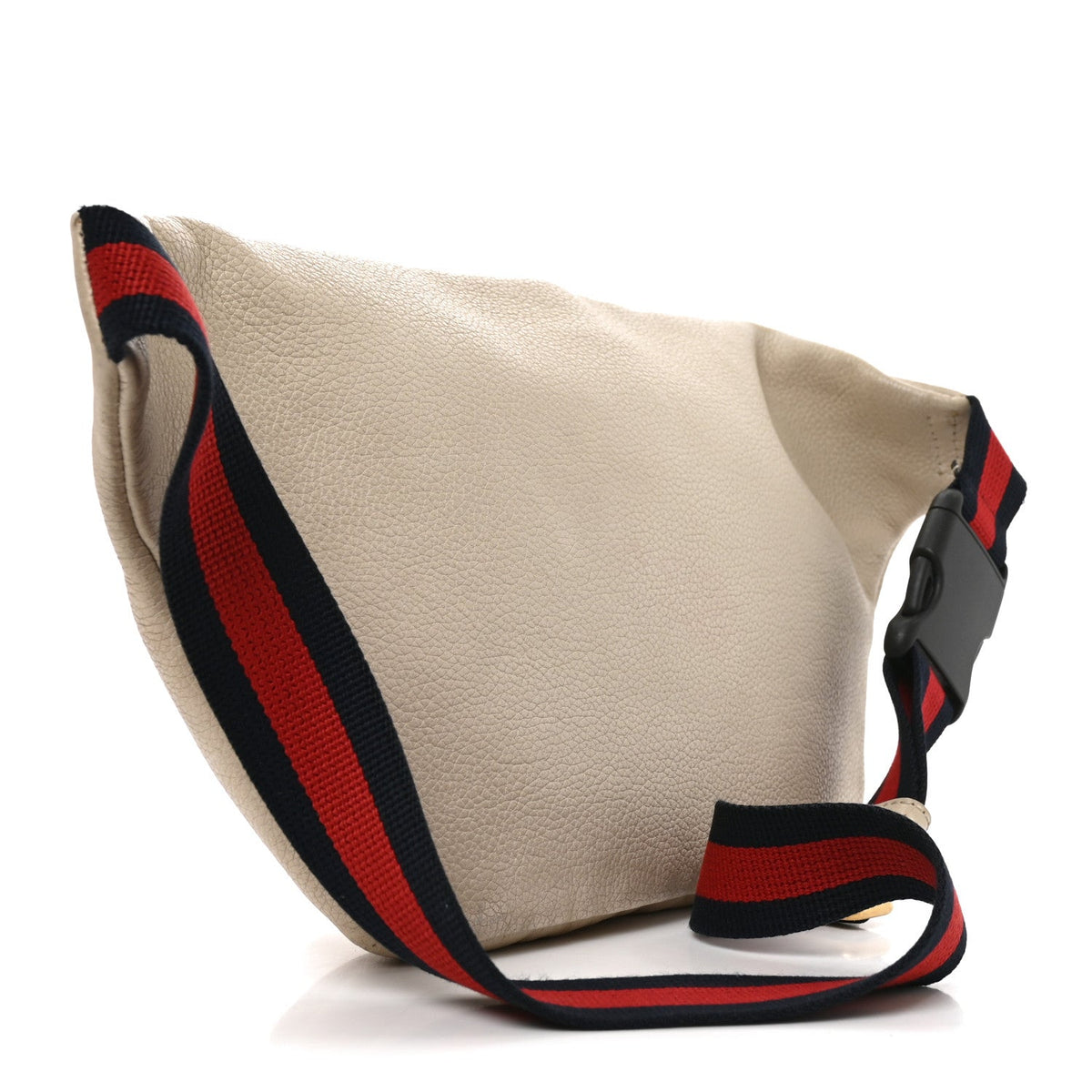 Grained Calfskin Logo Belt Bag White
