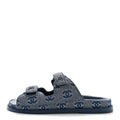 Denim CC Velcro Dad Chain CC Slide Sandals 39 Blue