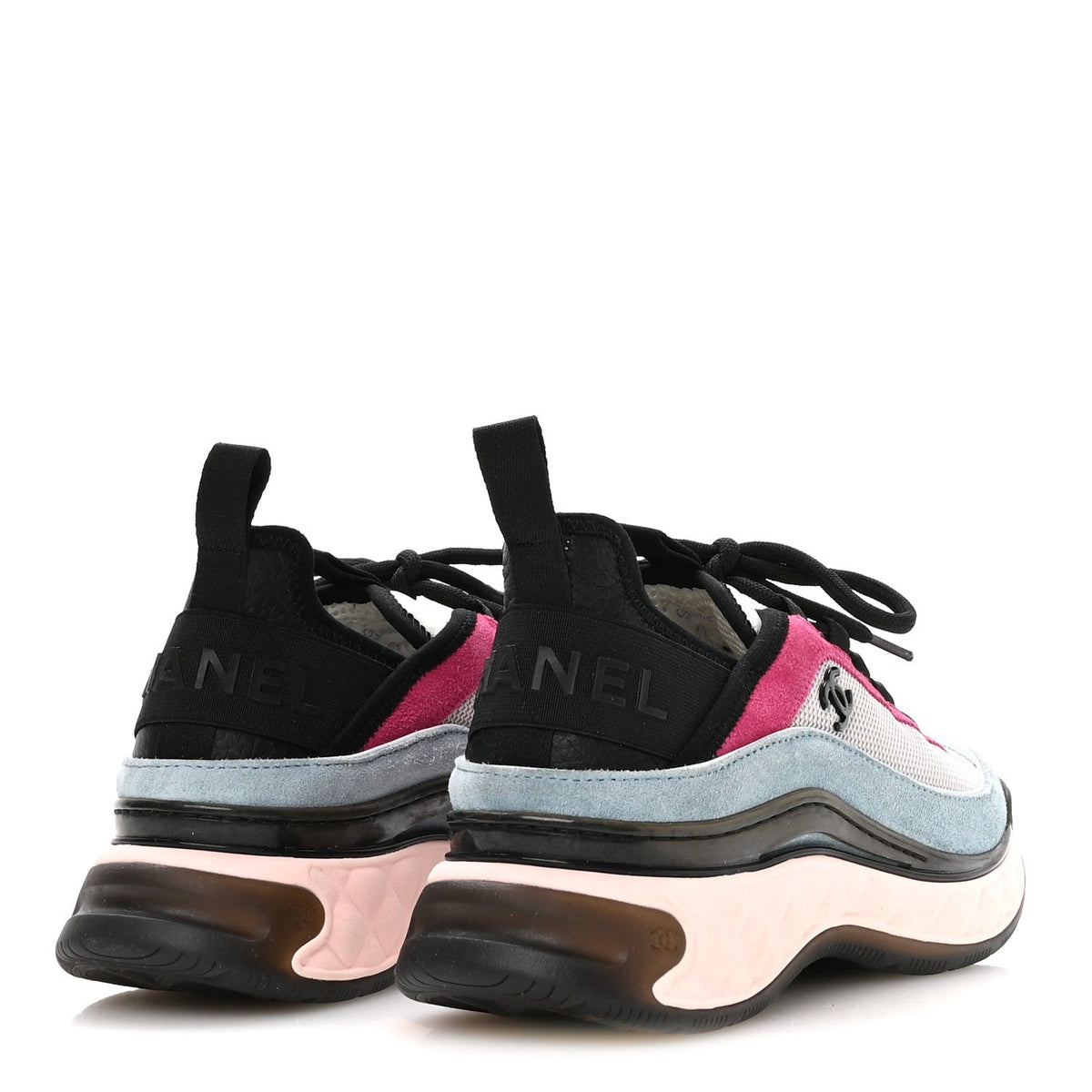 Fabric Suede CC Sneakers 36 Light Grey Light Blue Fuchsia