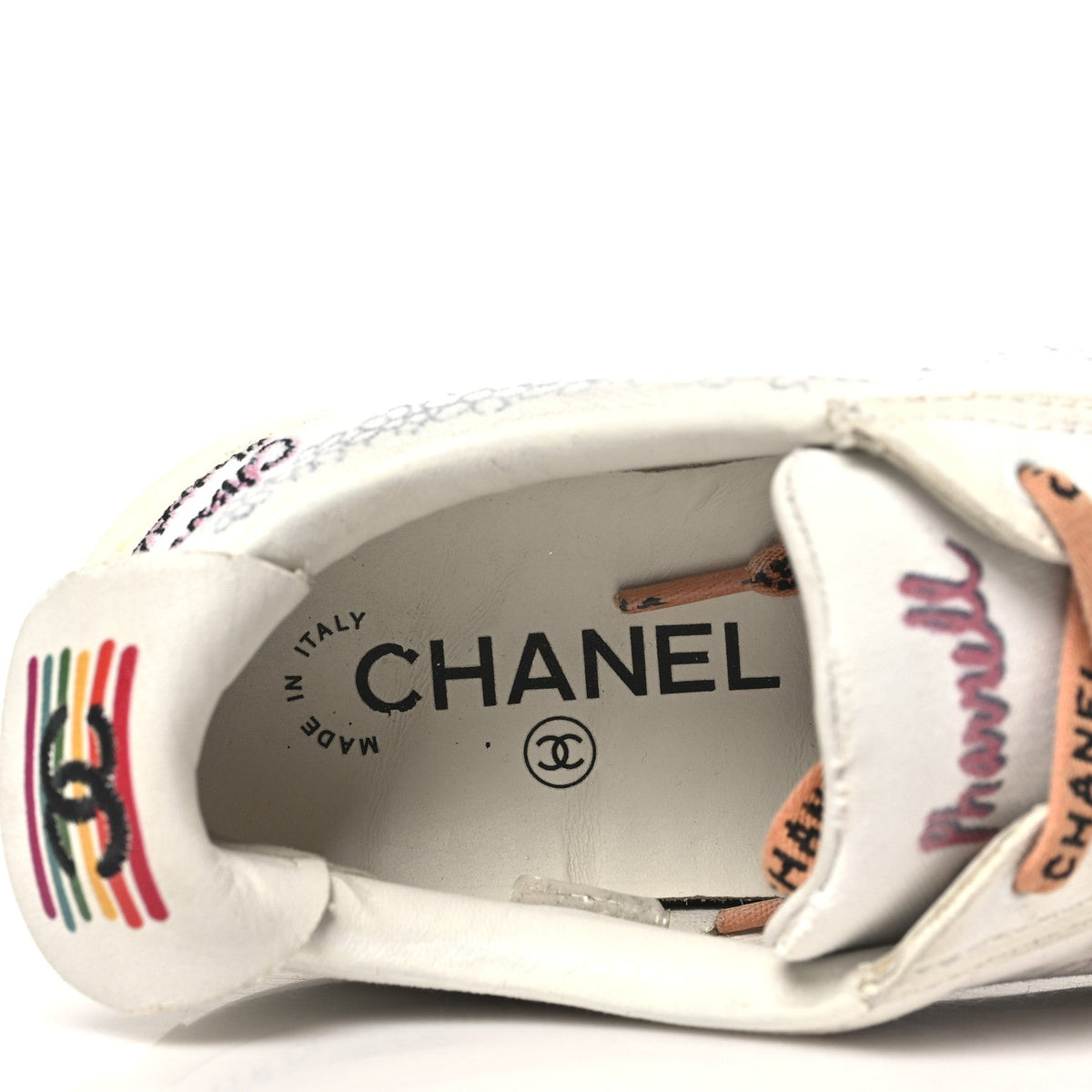 x Pharrell Williams Canvas Womens Sneakers 37 White Multicolor