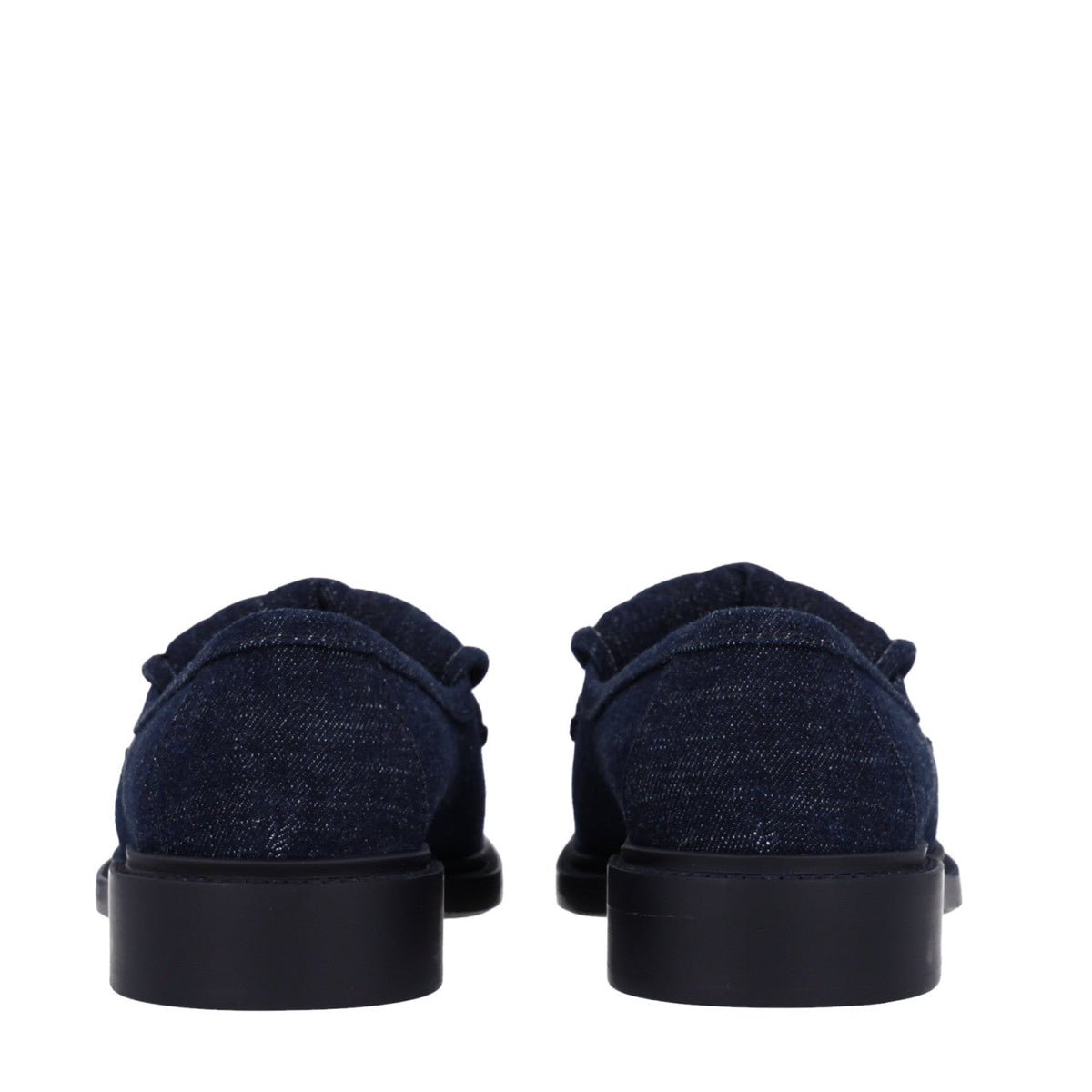 Denim CC Turnlock Loafers 39.5 Dark Blue