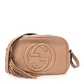 Pebbled Calfskin Small Soho Disco Bag Camelia