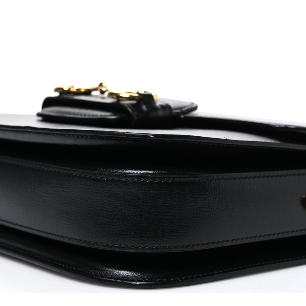 Azalea Calfskin Horsebit 1955 Shoulder Bag Black Black