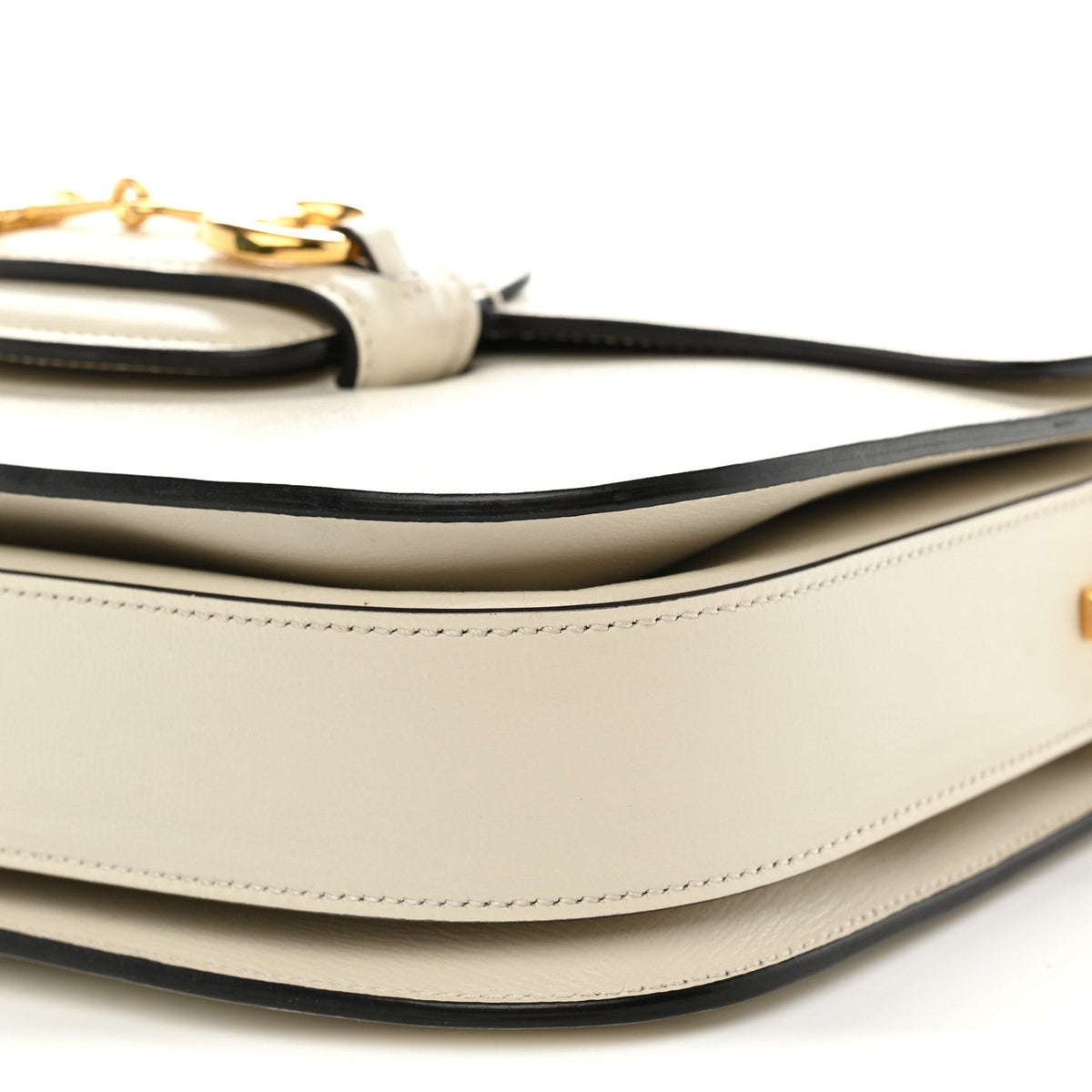 Azalea Calfskin Horsebit 1955 Shoulder Bag Mystic White