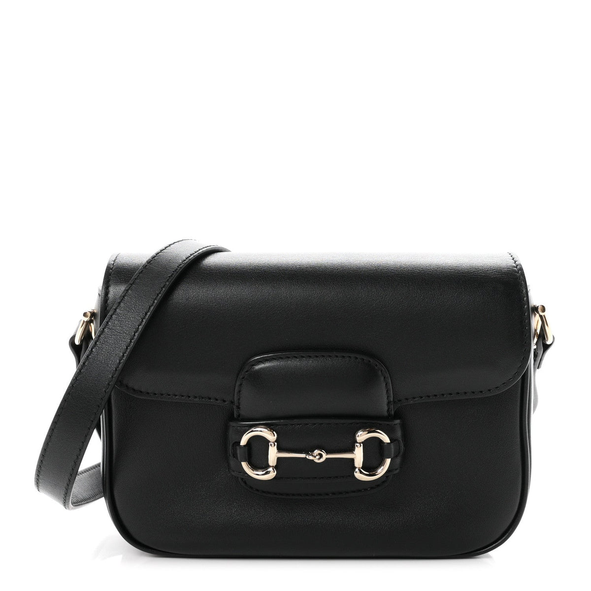 Arabella Calfskin Horsebit 1955 Shoulder Bag Black