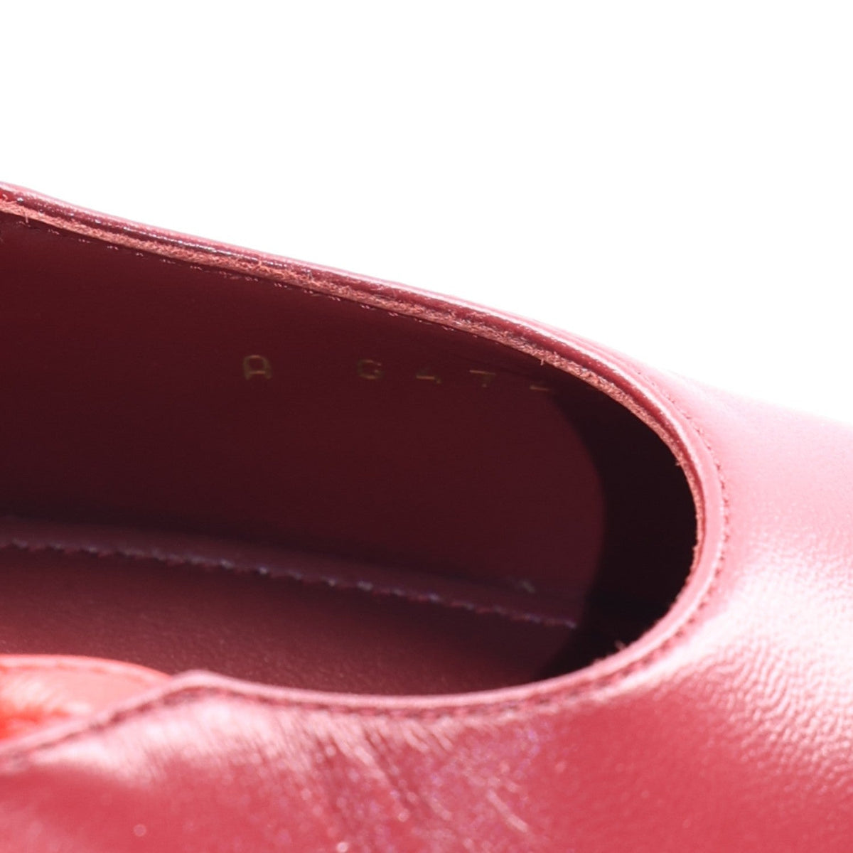 Lambskin Cap Toe CC Slingback Pumps 37 Burgundy Red