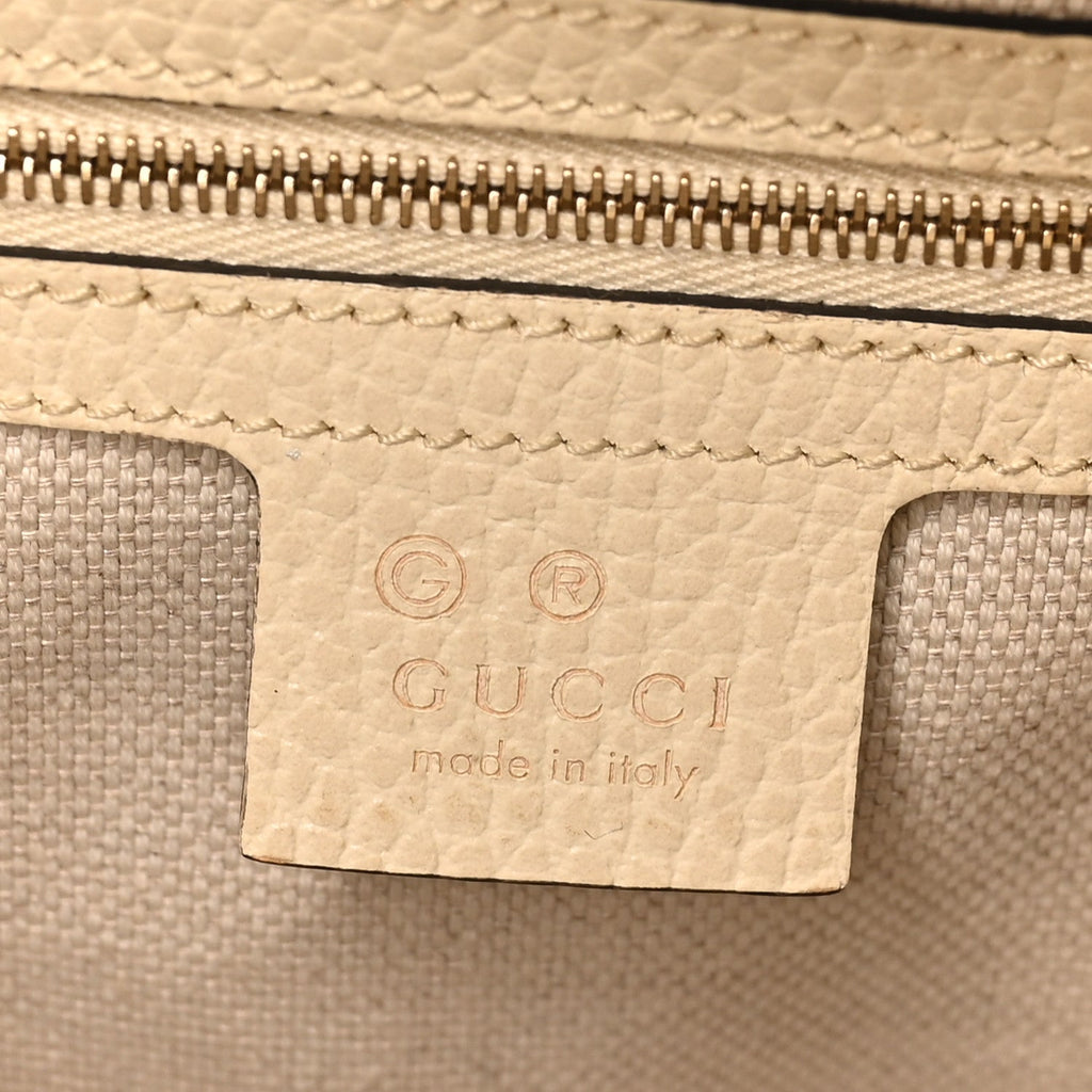 Dollar Calfskin Medium Soho Top Handle Satchel Ivoire