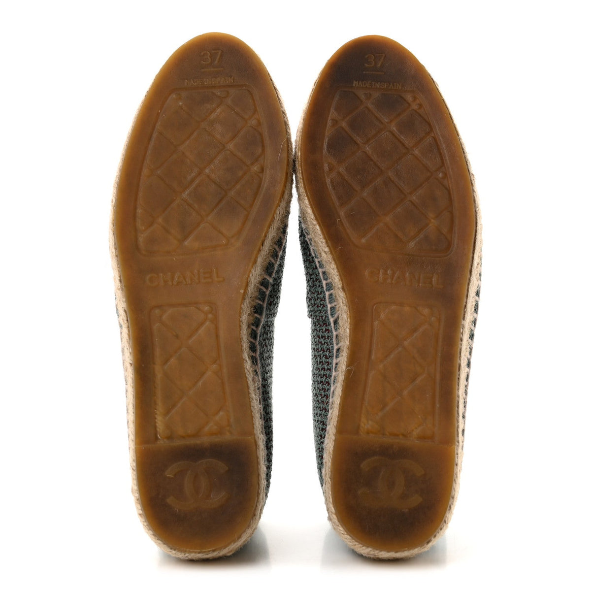 Toile Sequin CC Espadrilles 37 Green
