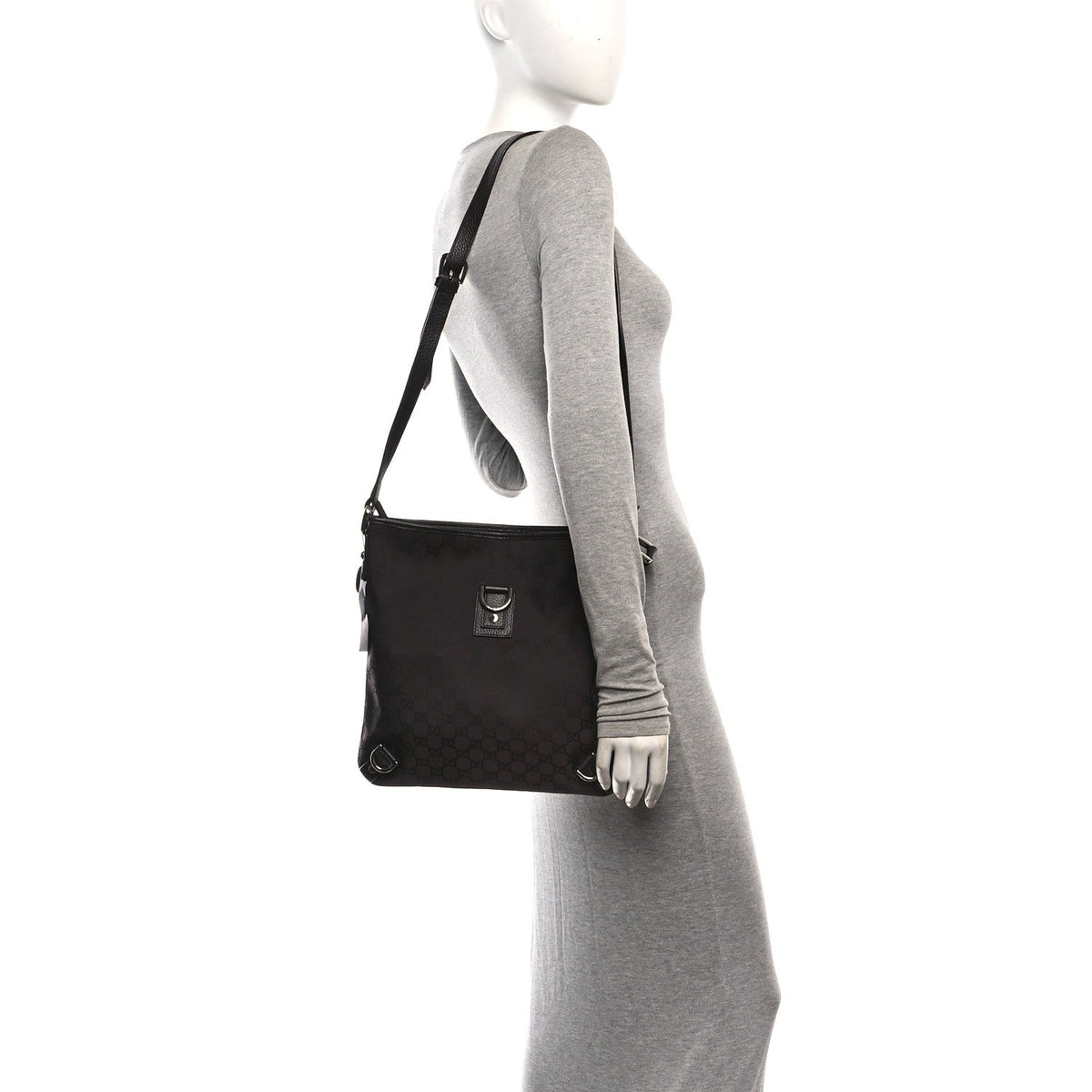 Nylon Monogram Abbey Messenger Bag Dark Brown