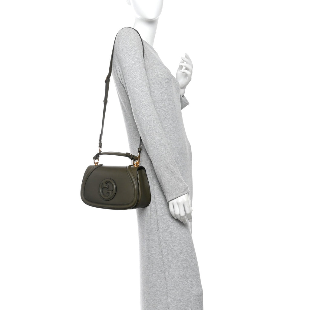 Roxy Calfskin Medium Blondie Top Handle Bag Luscious Green
