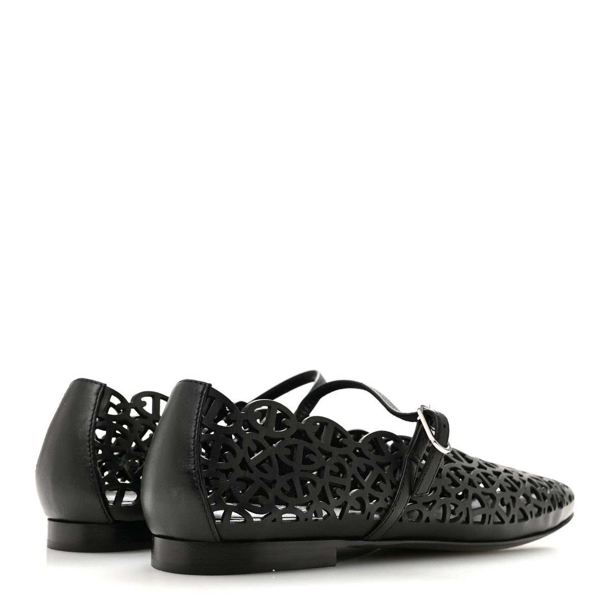Calfskin Chaine d'Ancre Meli Ballet Flats 38 Black
