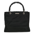 Nylon Bamboo Handle Bag Black