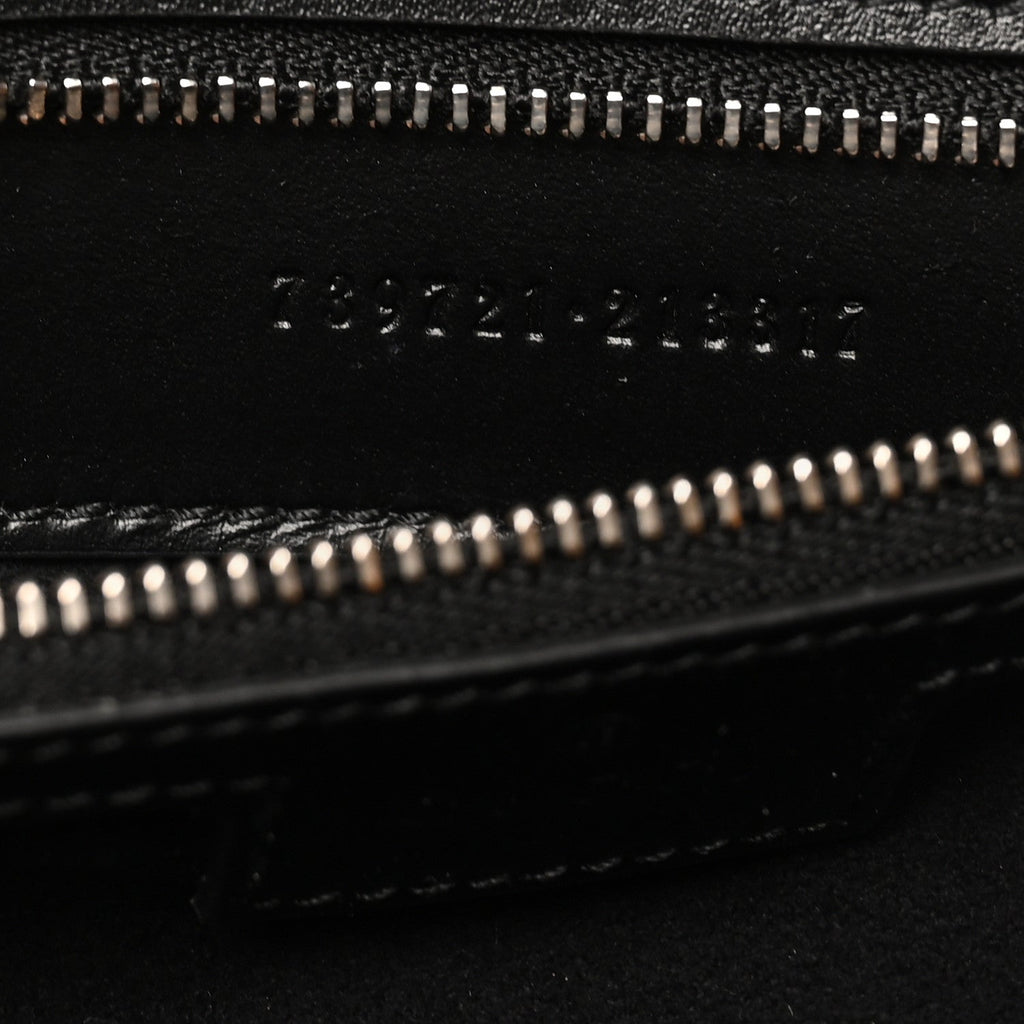 Senna Calfskin Petite GG Top Handle Shoulder Bag Black