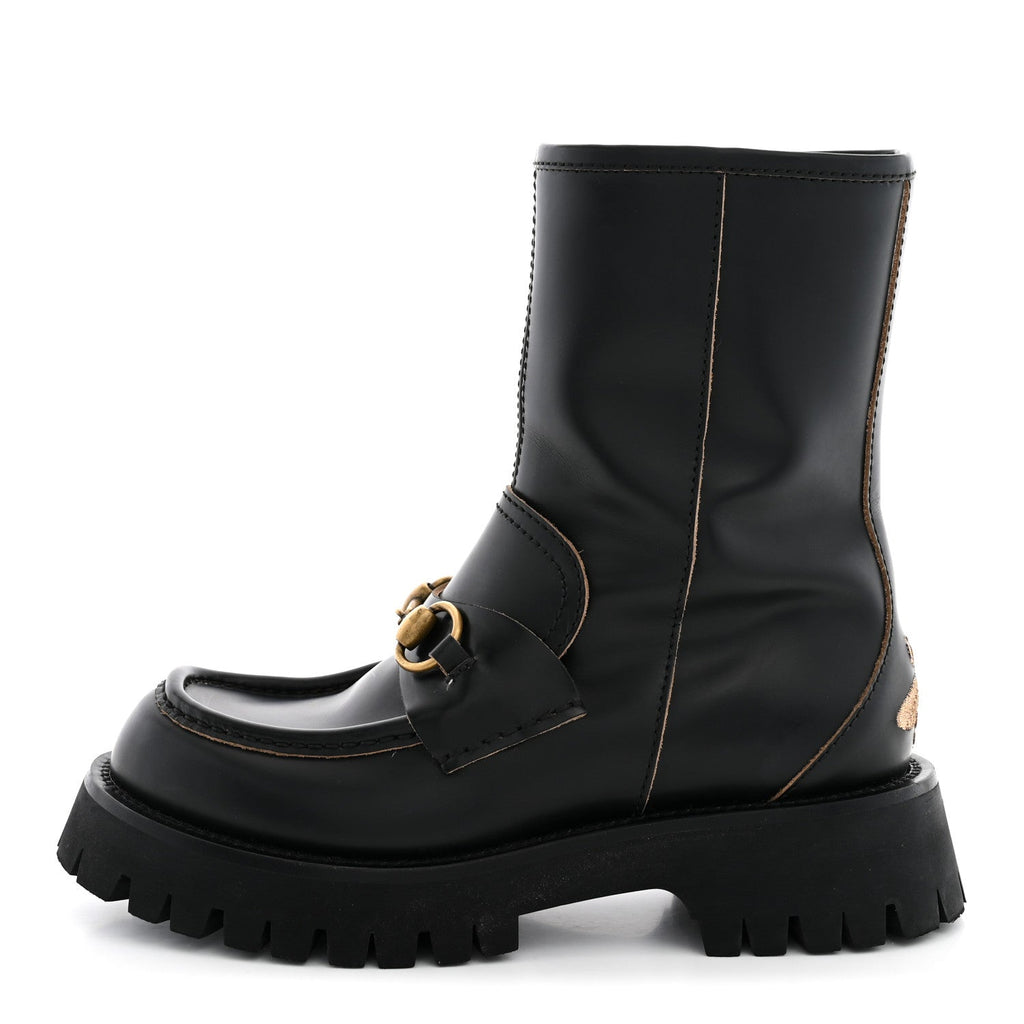 Cordovan Lux Womens Harald Horsebit 25mm Platform Boots 36.5 Black