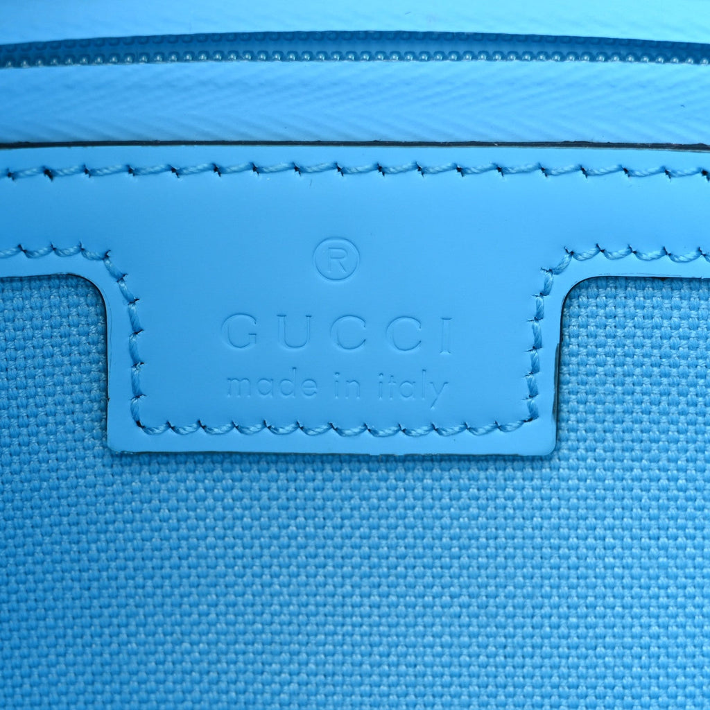 Rubber Effect Monogram GG Crossbody Bag Bright Blue