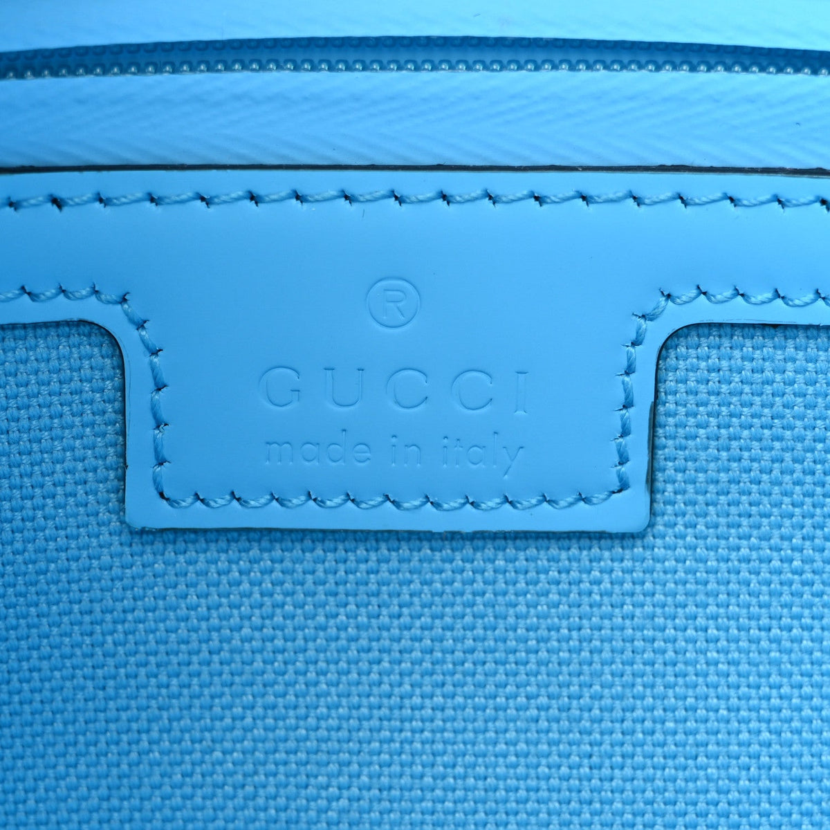 Rubber Effect Monogram GG Crossbody Bag Bright Blue