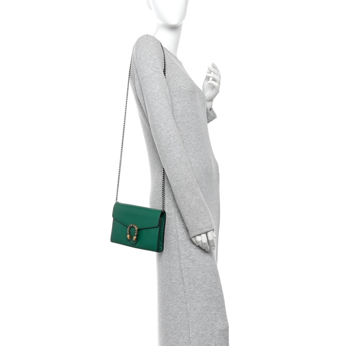 Calfskin Mini Dionysus Chain Wallet Emerald