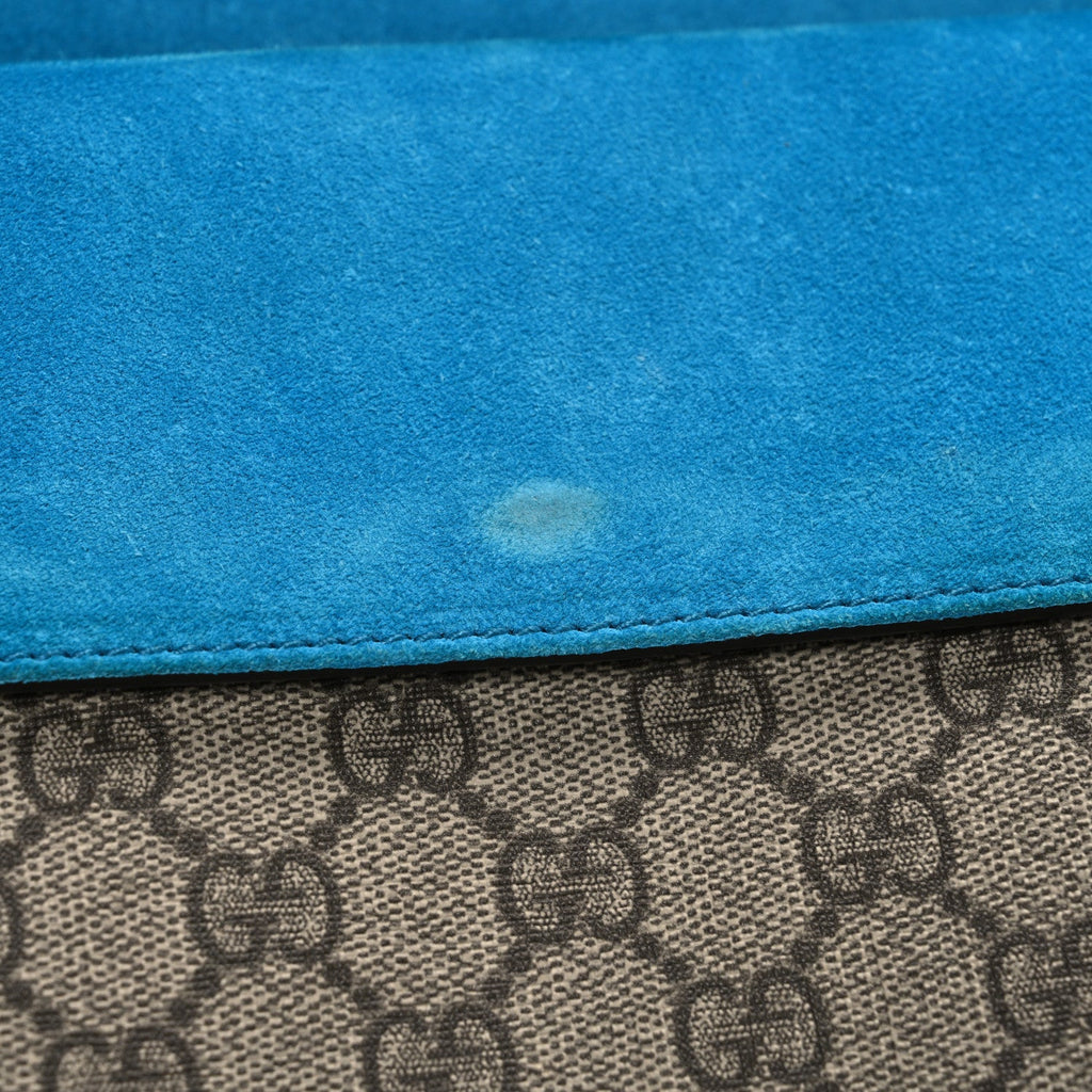 GG Supreme Monogram Small Dionysus Shoulder Bag Bright Turquoise