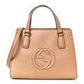 Dollar Calfskin Medium Soho Top Handle Satchel Camelia