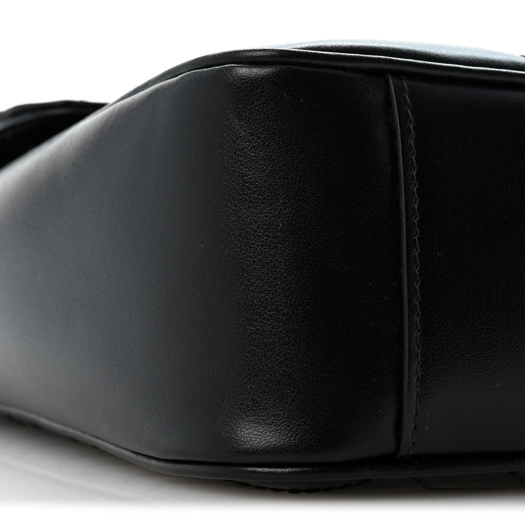 Calfskin Matelasse Medium GG Marmont Shoulder Bag Black