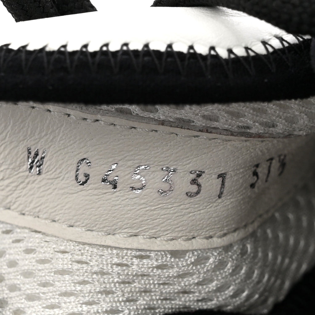 Suede Calfskin Nylon Grosgrain CC Sneakers 37.5 White