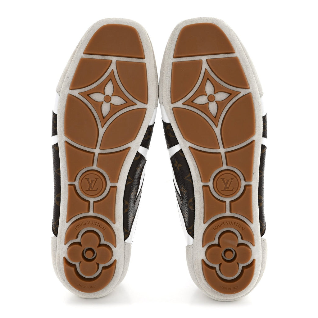 Monogram Calfskin Womens LV Sneakerina 38 White