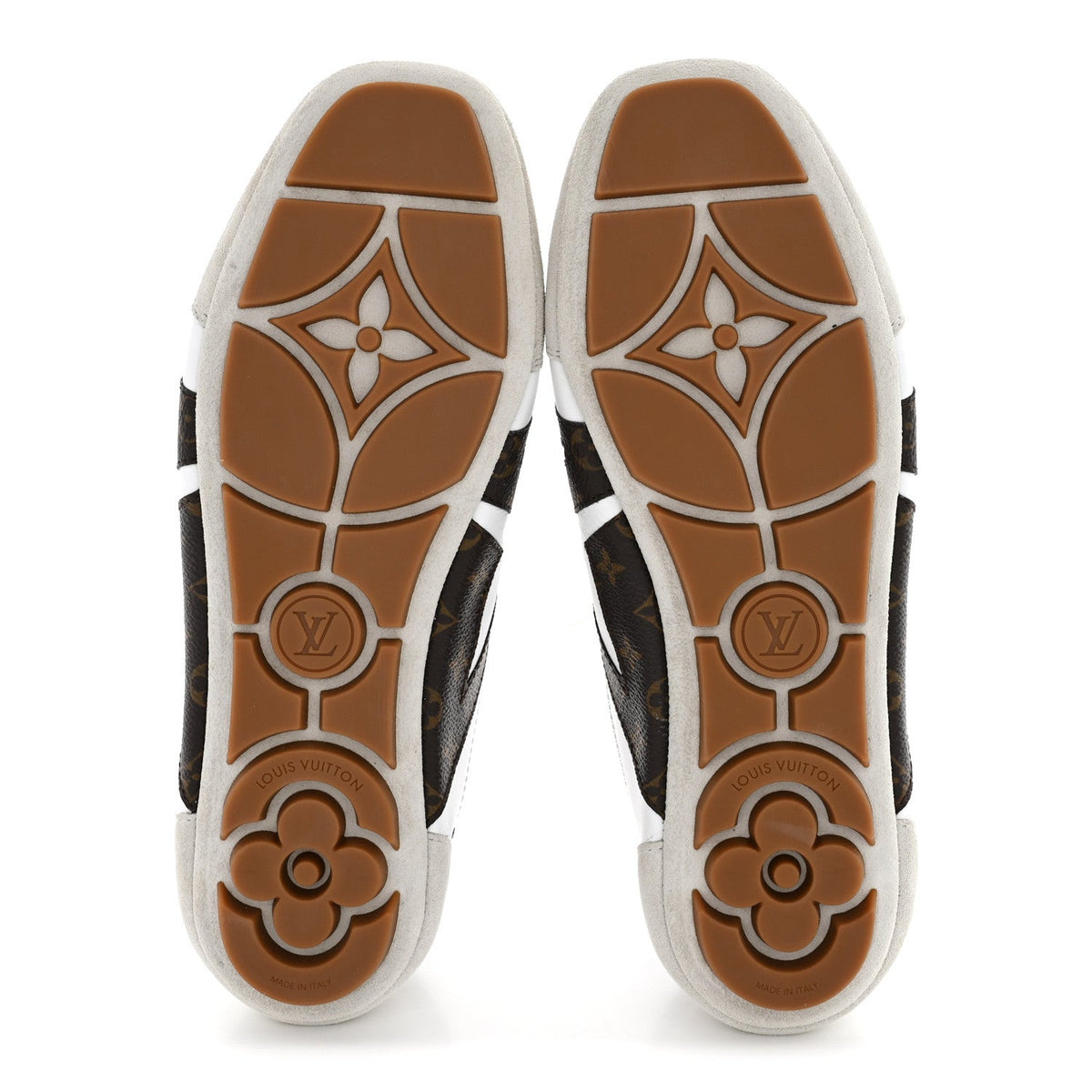 Monogram Calfskin Womens LV Sneakerina 38 White