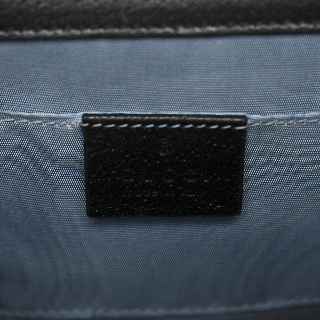 Grained Calfskin Bee Star Small Padlock Shoulder Bag Black