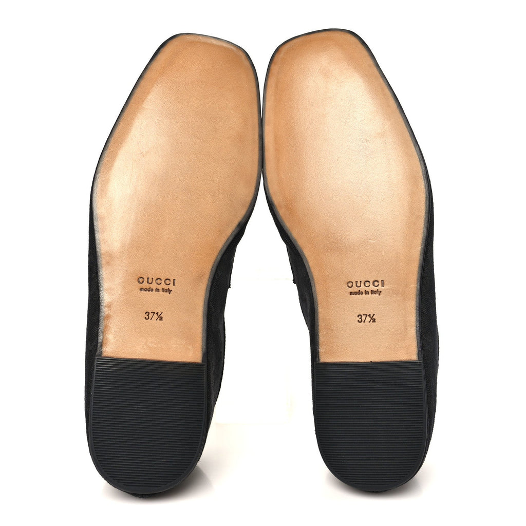 Monogram GG Canvas Womens Ragazzo Loafers 37.5 Black