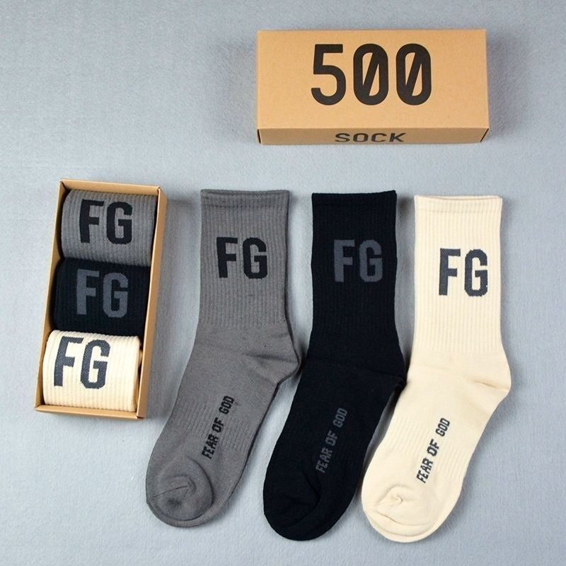 Men socks cotton knee socks