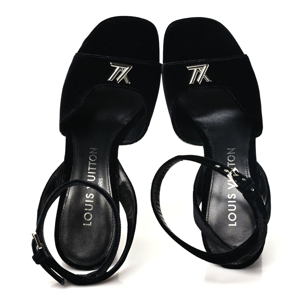 Calfskin Maya Platform Sandals 36 Black