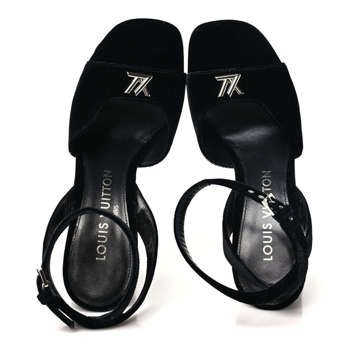 Calfskin Maya Platform Sandals 36 Black