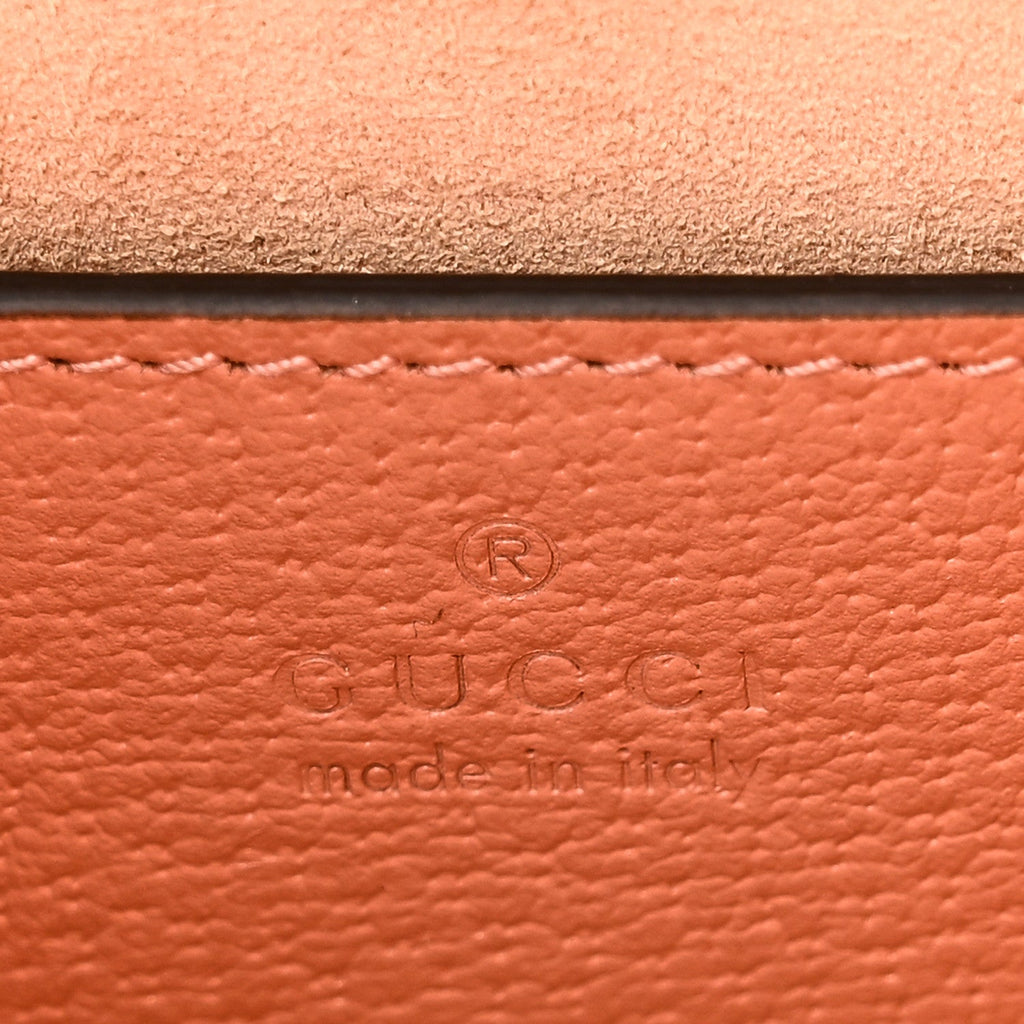 Monogram Textured Dollar Calfskin Small Ophidia Chain Shoulder Bag Cloche Rose Pink