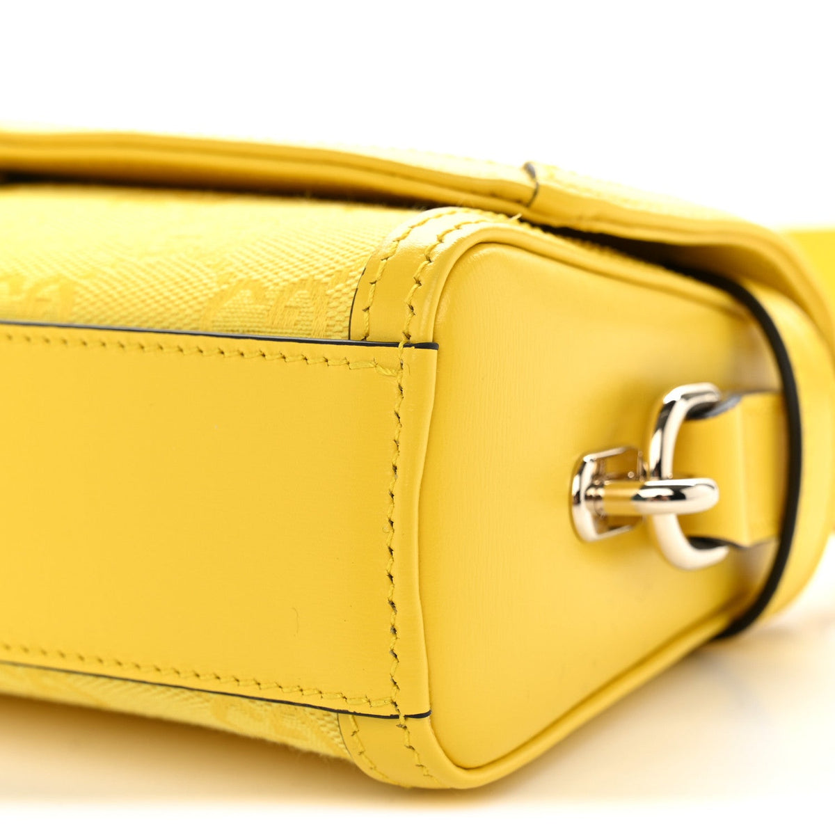 GG Monogram Textured Dollar Calfskin Small Luce Shoulder Bag Yellow