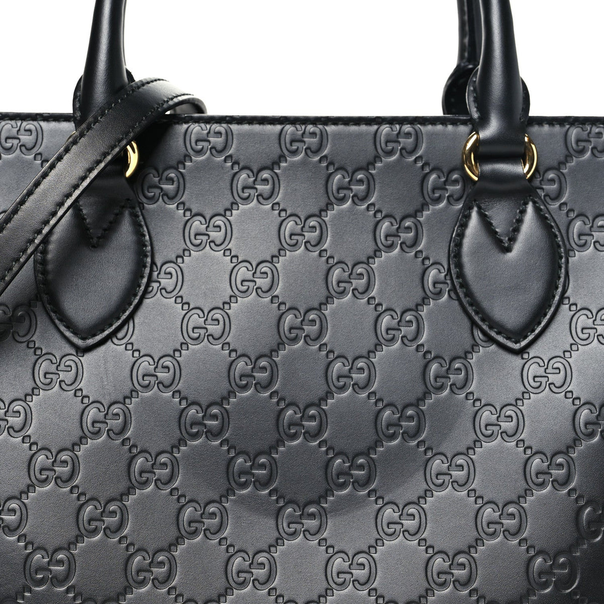 Guccissima Small Zippered Bucket Tote Black