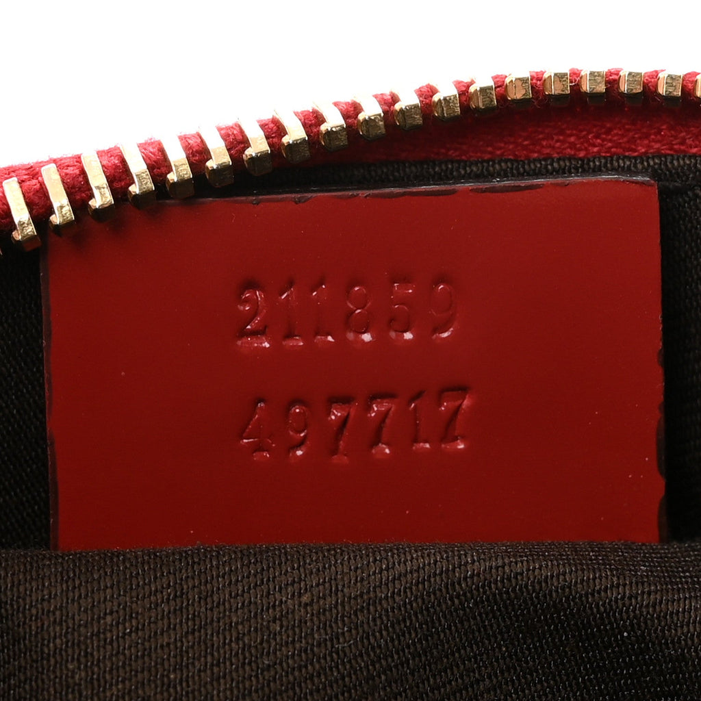 GG Plus Monogram Tattoo Heart Boat Pochette Off White Red