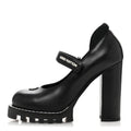 Calfskin Star Trail Ankle Pumps 37 Black