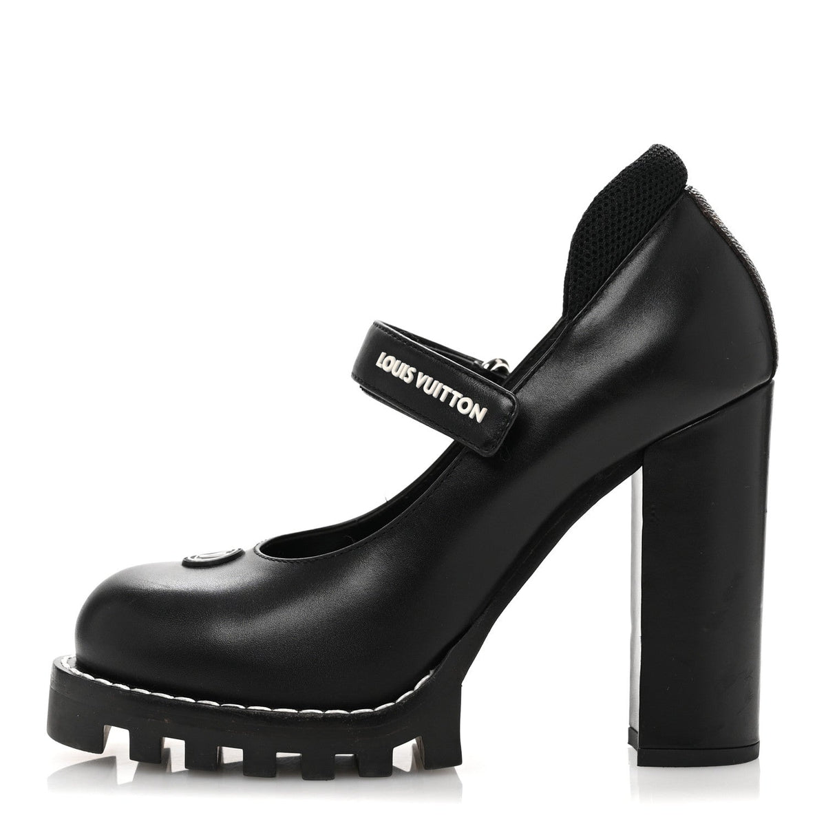 Calfskin Star Trail Ankle Pumps 37 Black