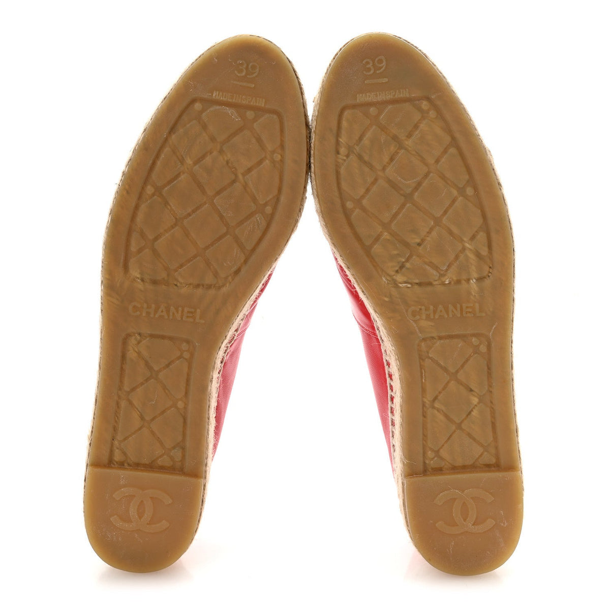 Lambskin CC Espadrilles 39 Red