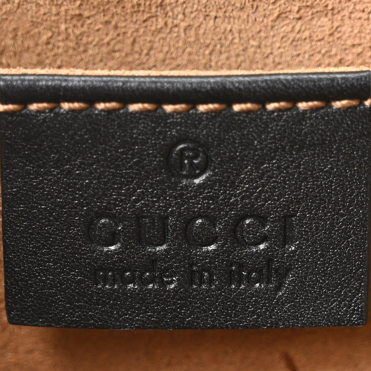 GG Supreme Monogram Calfskin Small Padlock Shoulder Bag Beige Black Cuir