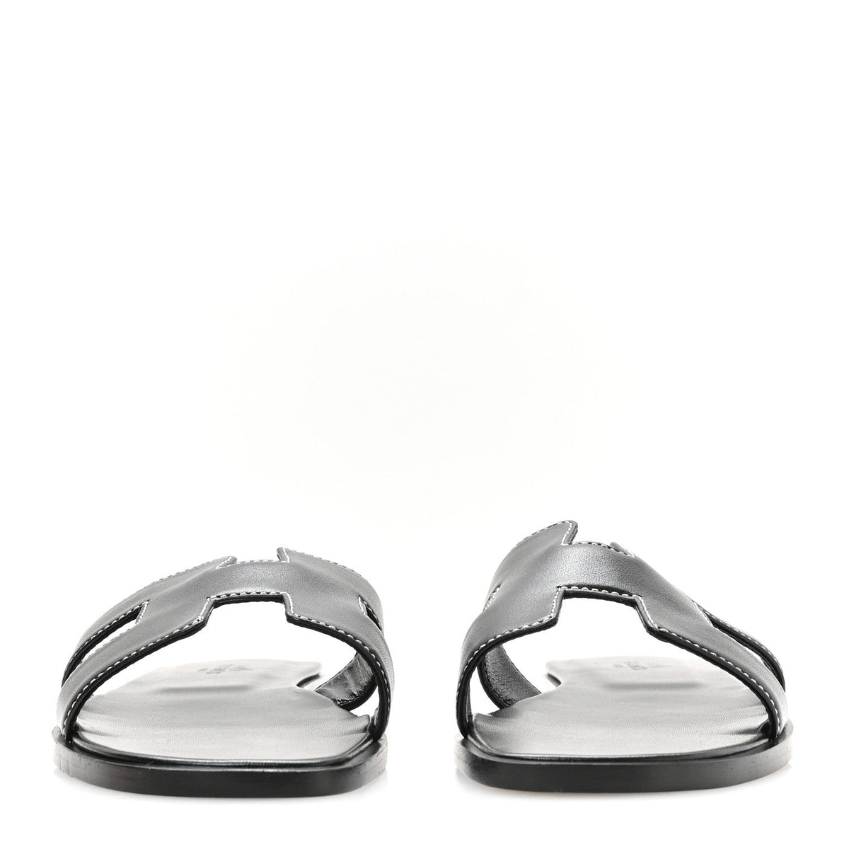Box Calfskin Oran Sandals 37 Black