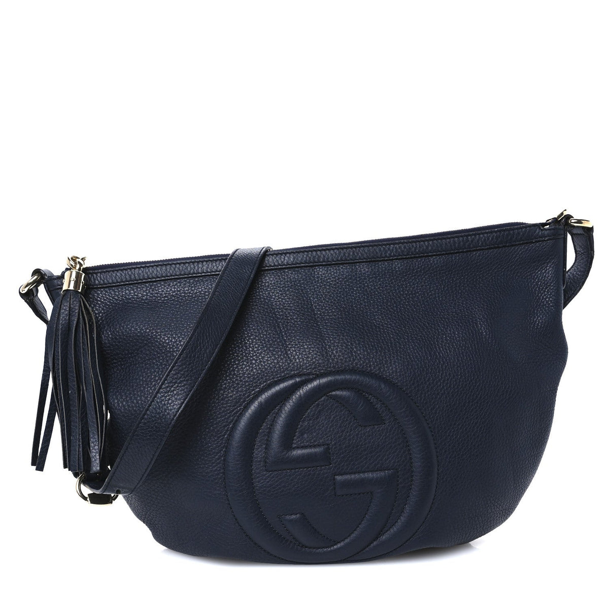 Pebbled Calfskin Medium Soho Hobo Blue