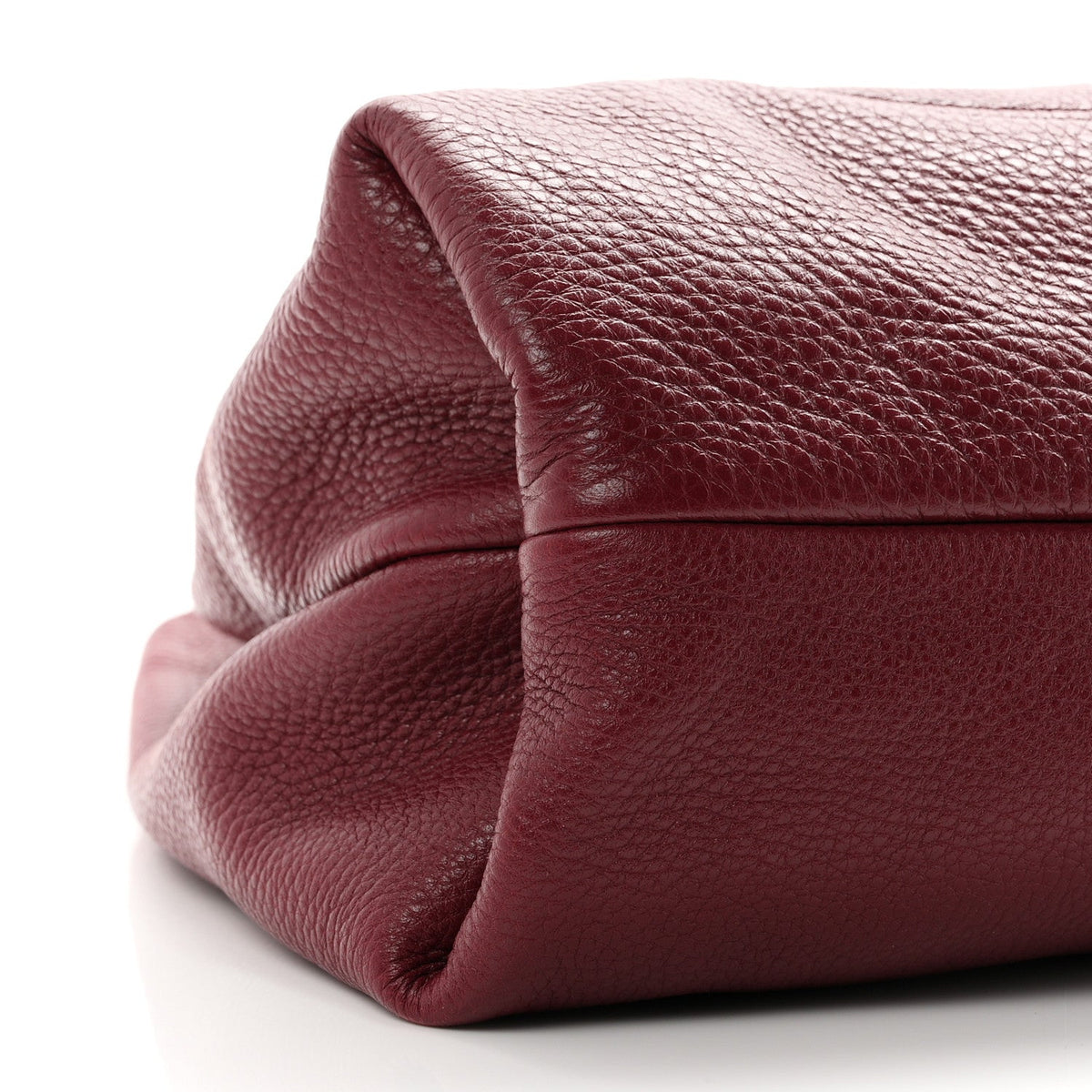 Grained Calfskin Softbit Maxi Shoulder Bag Rosso Ancora Red