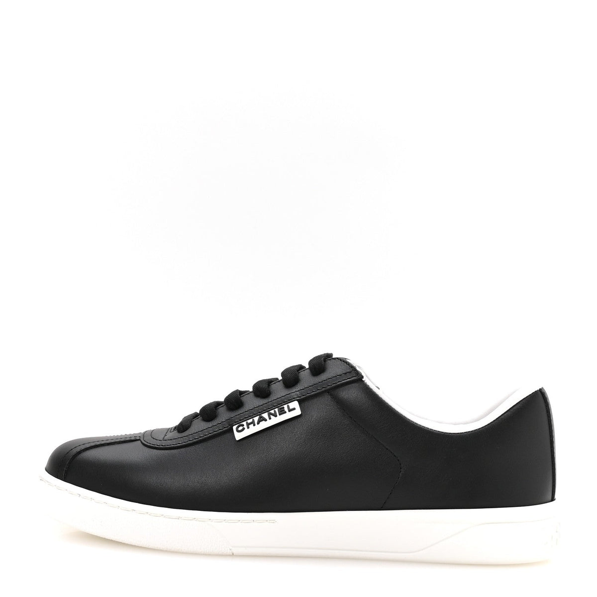 Calfskin CC Womens Sneakers 38 Black